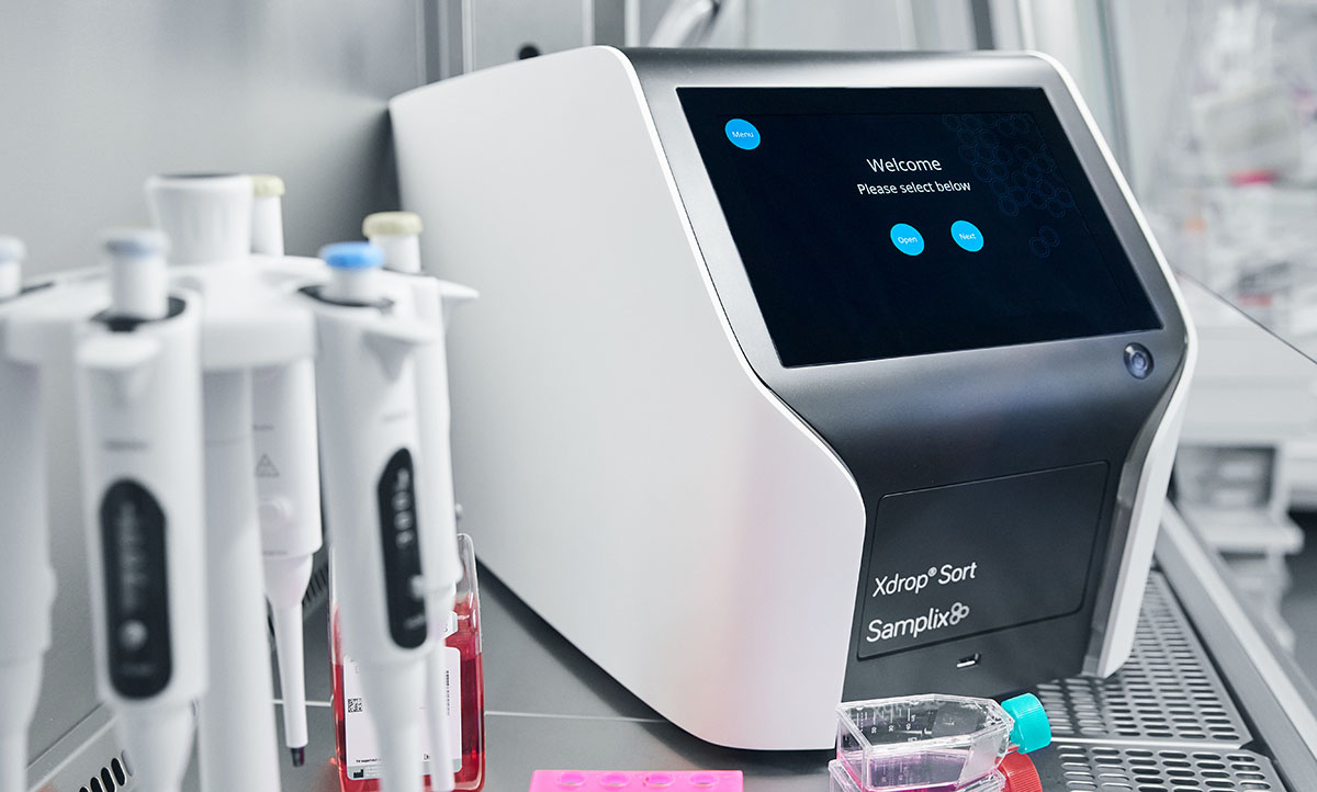 Xdrop sort close-up - assay - screening - droplet generator